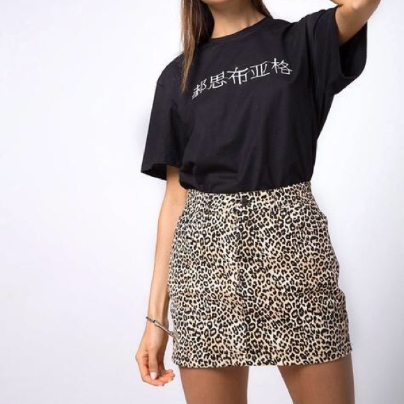 leopard skirt revolve